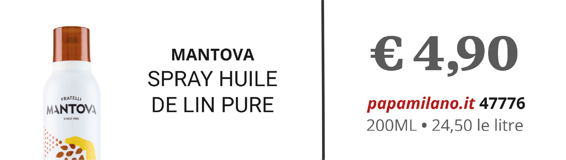 MANTOVA SPRAY HUILE DE LIN PURE